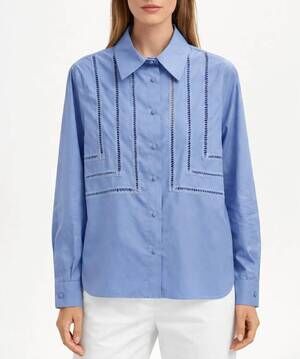 NEW SEVENTY modern lace shirt in powder blue